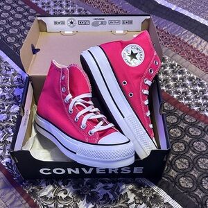 Converse Women's Bold Pink High-Tops